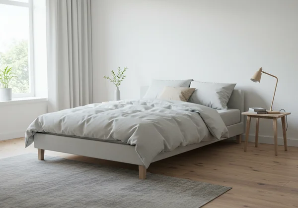 A modern twin XL bed in a clean bedroom setting