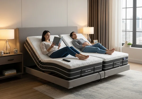 Split king adjustable bed for couple