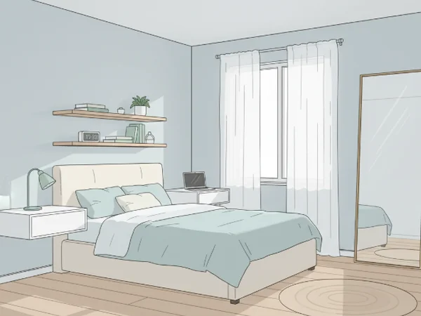 Smart layout for a small bedroom